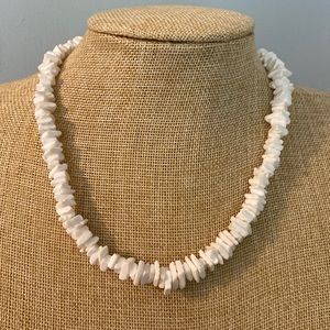 White Puka Shell Surfer Hippie Boho Beach Summer Choker Necklace